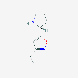 molecular formula C9H14N2O B129142 (R)-3-Ethyl-5-(pyrrolidin-2-yl)isoxazole CAS No. 147402-75-3