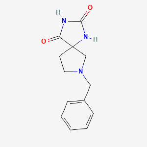 molecular formula C13H15N3O2 B1291420 7-苄基-1,3,7-三氮杂螺[4.4]壬烷-2,4-二酮 CAS No. 28863-87-8