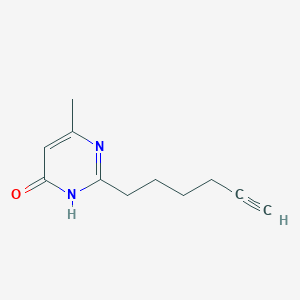 2-(Hex-5-yn-1-yl)-6-methylpyrimidin-4(1H)-one