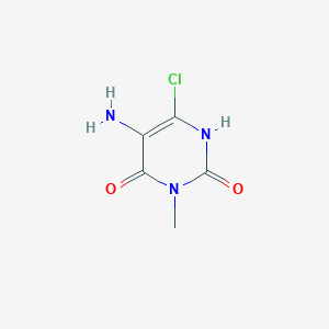 molecular formula C5H6ClN3O2 B12914239 5-Amino-6-chloro-3-methylpyrimidine-2,4(1H,3H)-dione CAS No. 1125-53-7