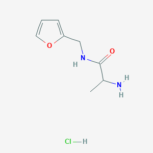 molecular formula C8H13ClN2O2 B1291426 2-Amino-N-(2-furylmethyl)propanamide hydrochloride CAS No. 1236256-98-6