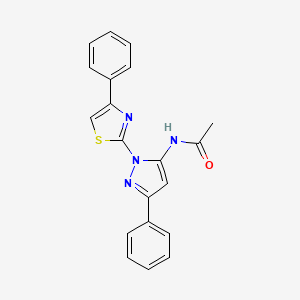 Acetamide, N-(3-phenyl-1-(4-phenyl-2-thiazolyl)-1H-pyrazol-5-yl)-