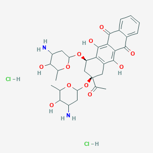 9-Acetyl-7,9-bis((4-amino-5-hydroxy-6-methyltetrahydro-2H-pyran-2-yl)oxy)-6,11-dihydroxy-7,8,9,10-tetrahydrotetracene-5,12-dione dihydrochloride (cis)