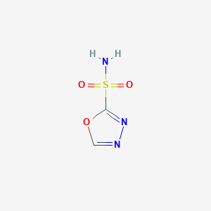 molecular formula C2H3N3O3S B12914286 1,3,4-Oxadiazole-2-sulfonamide CAS No. 90774-48-4