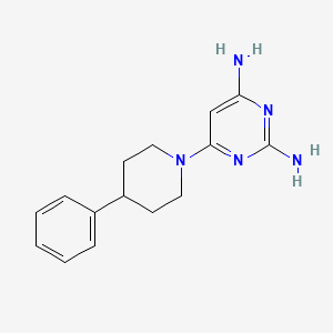 molecular formula C15H19N5 B12914311 2,4-Pyrimidinediamine, 6-(4-phenyl-1-piperidinyl)- CAS No. 841295-60-1