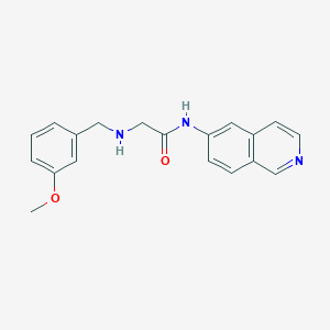 molecular formula C19H19N3O2 B12914313 N-(Isoquinolin-6-yl)-2-((3-methoxybenzyl)amino)acetamide CAS No. 920513-63-9