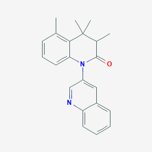 molecular formula C22H22N2O B12914325 3,4,4,5-Tetramethyl-3,4-dihydro-2H-[1,3'-biquinolin]-2-one CAS No. 918646-28-3