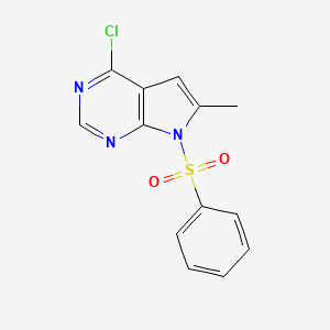 B1291437 7-Benzenesulfonyl-4-chloro-6-methyl-7H-pyrrolo[2,3-d]pyrimidine CAS No. 252723-16-3