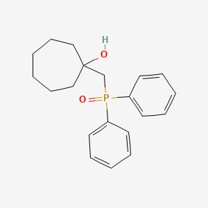 molecular formula C20H25O2P B12914394 1-[(Diphenylphosphoryl)methyl]cycloheptan-1-ol CAS No. 89358-61-2