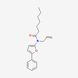 molecular formula C20H25NO2 B12914399 N-(5-Phenylfuran-2-YL)-N-(prop-2-EN-1-YL)heptanamide CAS No. 62187-65-9