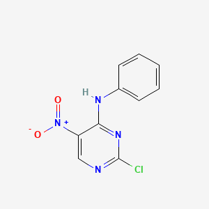 molecular formula C10H7ClN4O2 B12914412 2-chloro-5-nitro-N-phenylpyrimidin-4-amine CAS No. 54748-09-3