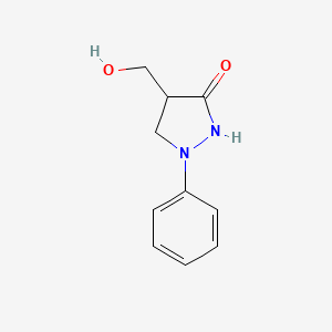 4-(Hydroxymethyl)-1-phenylpyrazolidin-3-one