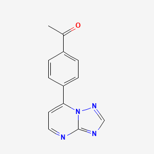 molecular formula C13H10N4O B12914470 1-[4-([1,2,4]Triazolo[1,5-a]pyrimidin-7-yl)phenyl]ethan-1-one CAS No. 825633-30-5