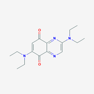 molecular formula C16H22N4O2 B12914484 2,6-Bis(diethylamino)quinoxaline-5,8-dione CAS No. 62471-82-3