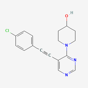 4-Piperidinol, 1-[5-[(4-chlorophenyl)ethynyl]-4-pyrimidinyl]-