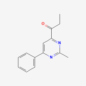 1-(2-Methyl-6-phenylpyrimidin-4-yl)propan-1-one