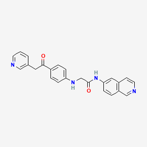 molecular formula C24H20N4O2 B12914608 N-Isoquinolin-6-yl-N~2~-{4-[(pyridin-3-yl)acetyl]phenyl}glycinamide CAS No. 920513-44-6