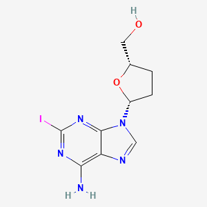 molecular formula C10H12IN5O2 B12914615 2',3'-Dideoxy-2-iodoadenosine CAS No. 122970-38-1