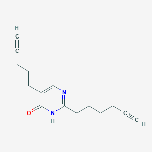 2-(Hex-5-yn-1-yl)-6-methyl-5-(pent-4-yn-1-yl)pyrimidin-4(1H)-one