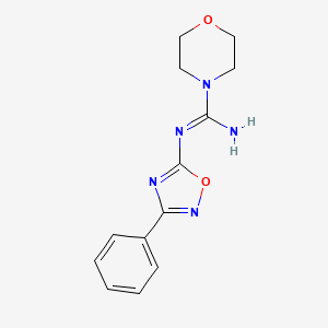 N'-(3-phenyl-1,2,4-oxadiazol-5-yl)morpholine-4-carboximidamide