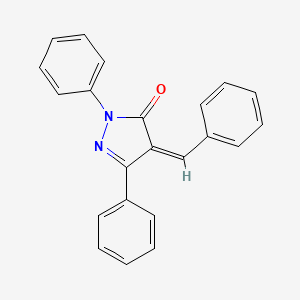 molecular formula C22H16N2O B12914673 4-Benzylidene-2,5-diphenyl-2,4-dihydro-pyrazol-3-one 