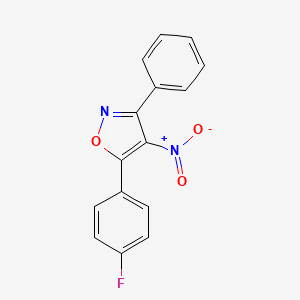 molecular formula C15H9FN2O3 B12914682 5-(4-Fluorophenyl)-4-nitro-3-phenyl-1,2-oxazole CAS No. 113641-78-4