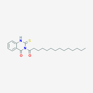 2-Sulfanylidene-3-tetradecanoyl-2,3-dihydroquinazolin-4(1H)-one