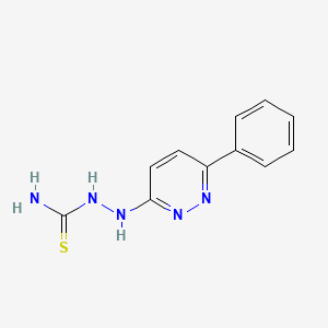 molecular formula C11H11N5S B12914695 2-(6-Phenylpyridazin-3-yl)hydrazinecarbothioamide CAS No. 88490-36-2