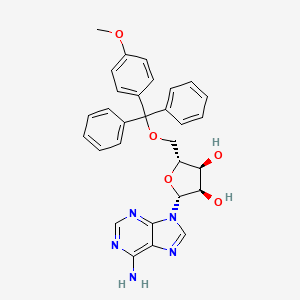 molecular formula C30H29N5O5 B12914699 Adenosine, 5'-O-[(4-methoxyphenyl)diphenylmethyl]- CAS No. 51600-11-4