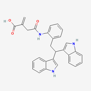 4-({2-[2,2-Di(1h-indol-3-yl)ethyl]phenyl}amino)-2-methylidene-4-oxobutanoic acid