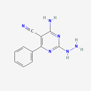 4-Amino-2-hydrazinyl-6-phenylpyrimidine-5-carbonitrile