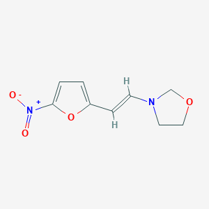 molecular formula C9H10N2O4 B12914729 (E)-3-(2-(5-Nitrofuran-2-yl)vinyl)oxazolidine 