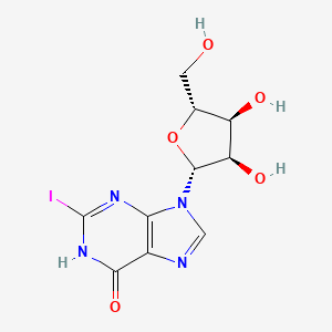 (2R,3R,4S,5R)-2-(6-Hydroxy-2-iodo-9H-purin-9-yl)-5-(hydroxymethyl)tetrahydrofuran-3,4-diol