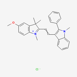 5-Methoxy-1,3,3-trimethyl-2-(2-(1-methyl-2-phenyl-1H-indol-3-yl)vinyl)-3H-indolium chloride