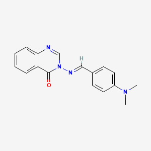 molecular formula C17H16N4O B12914776 3-((4-(Dimethylamino)benzylidene)amino)quinazolin-4(3H)-one 