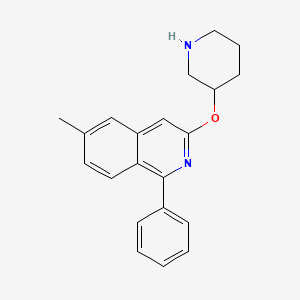 6-Methyl-1-phenyl-3-[(piperidin-3-yl)oxy]isoquinoline