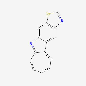 molecular formula C14H8N2Se B12914793 Cyclohepta[b][1,3]selenazolo[4,5-f]indole CAS No. 249-59-2