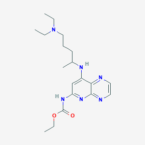 Ethyl 8-[[4-[diethylamino]-1-methylbutyl]amino]pyrido[2,3-b]pyrazine-6-carbamate