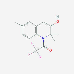 3-Quinolinol, 1,2,3,4-tetrahydro-2,2,6-trimethyl-1-(trifluoroacetyl)-