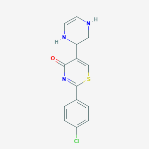 2-(4-Chlorophenyl)-5-(1,2,3,4-tetrahydropyrazin-2-yl)-4H-1,3-thiazin-4-one