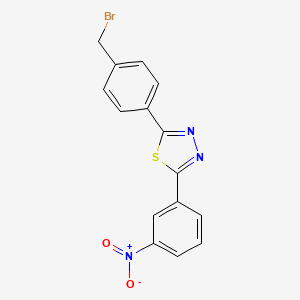 molecular formula C15H10BrN3O2S B1291494 2-(4-Bromomethyl-phenyl)-5-(3-nitro-phenyl)-[1,3,4]thiadiazole 
