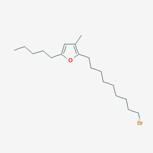 molecular formula C19H33BrO B12914950 2-(9-Bromononyl)-3-methyl-5-pentylfuran CAS No. 88646-93-9