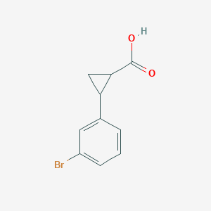 molecular formula C10H9BrO2 B1291501 2-(3-溴苯基)环丙烷羧酸 CAS No. 91445-84-0