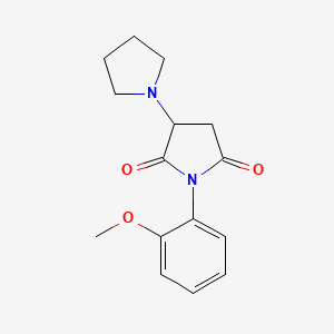 molecular formula C15H18N2O3 B12915012 1'-(2-Methoxyphenyl)-[1,3'-bipyrrolidine]-2',5'-dione CAS No. 89143-13-5