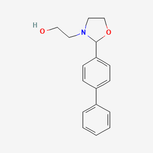 molecular formula C17H19NO2 B12915014 2-(2-([1,1'-Biphenyl]-4-yl)oxazolidin-3-yl)ethanol CAS No. 874198-35-3