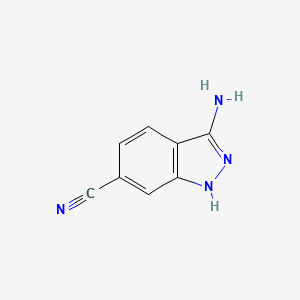 molecular formula C8H6N4 B1291503 3-氨基-1H-吲唑-6-腈 CAS No. 267413-32-1