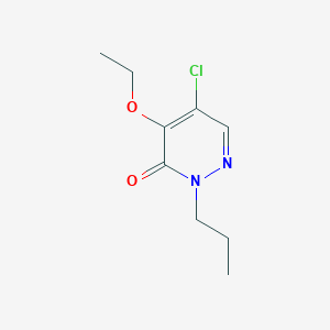 molecular formula C9H13ClN2O2 B12915062 5-Chloro-4-ethoxy-2-propylpyridazin-3(2H)-one CAS No. 63562-92-5