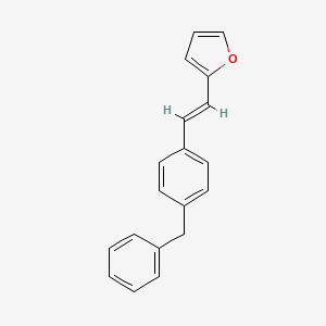 molecular formula C19H16O B12915077 (E)-2-(4-Benzylstyryl)furan 