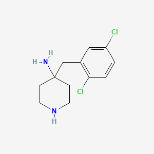 4-[(2,5-Dichlorophenyl)methyl]piperidin-4-amine