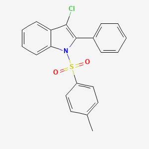 molecular formula C21H16ClNO2S B12915090 3-chloro-2-phenyl-1-tosyl-1H-indole CAS No. 88207-51-6